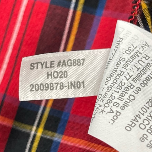 J Crew Dress Womens 2 Red Plaid Long Sleeve Shirtdress Belted Christmas Holiday - Picture 10 of 10